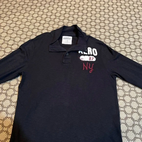 Men’s Large Aeropostale Black 100% cotton pullover sweatshirt - Picture 1 of 5